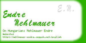 endre mehlmauer business card